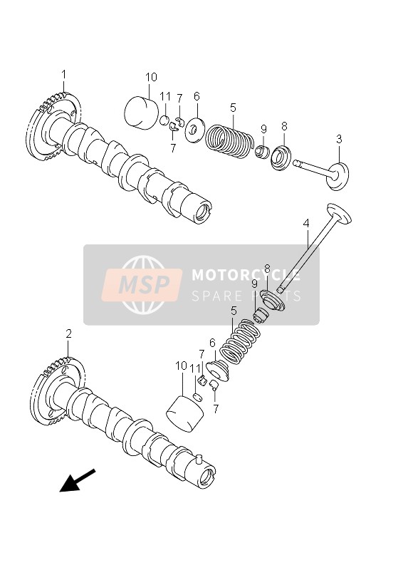 Suzuki AN650A BURGMAN EXECUTIVE 2012 Cam Shaft & Valve for a 2012 Suzuki AN650A BURGMAN EXECUTIVE